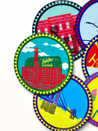 BROOKLYN Masonite Placemats - Round Set