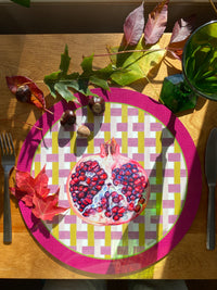 CRISP Masonite Placemat - Pomegranate
