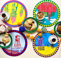 BROOKLYN Masonite Placemats - Round Set