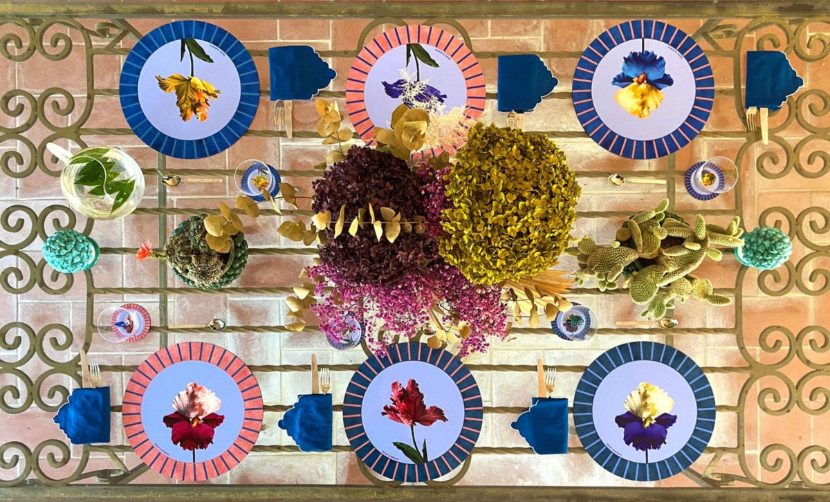 PAPER BLOOM Masonite Placemats - Round Set